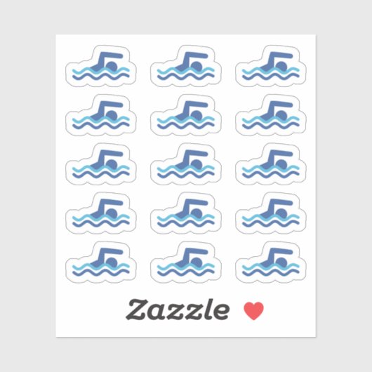 Sticker Calendrier de nageurs pour la journée de natation  (Feuille)