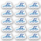 Sticker Calendrier de natation Swim Day Bujo Planner  (Devant)