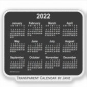 Sticker Calendrier de Neon transparent 2022 par Janz (Devant)