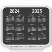 Sticker Calendrier de néon transparent 2024-2025 par Janz (Devant)