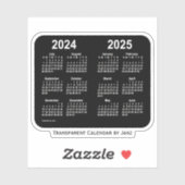 Sticker Calendrier de néon transparent 2024-2025 par Janz (Feuille)
