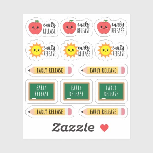 Sticker Calendrier élève enseignant de l'école à libératio (Feuille)