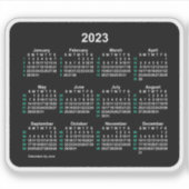 Sticker Calendrier ISO de Neon 52 semaines 2023 par Janz (Devant)