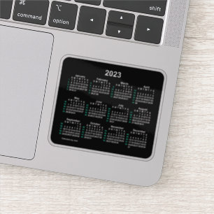 Sticker Calendrier ISO de Neon 52 semaines 2023 par Janz