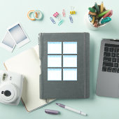 Sticker Calendrier mensuel bleu (Couverture iPad)