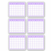 Sticker Calendrier mensuel pourpre (Devant)