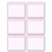 Sticker Calendrier mensuel rose (Devant)