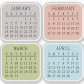 Sticker Calendrier Micro 2026 Bullet Journal Bujo Planific (Devant)