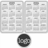 Sticker Calendrier noir - ajouter logo ou photo (Devant)