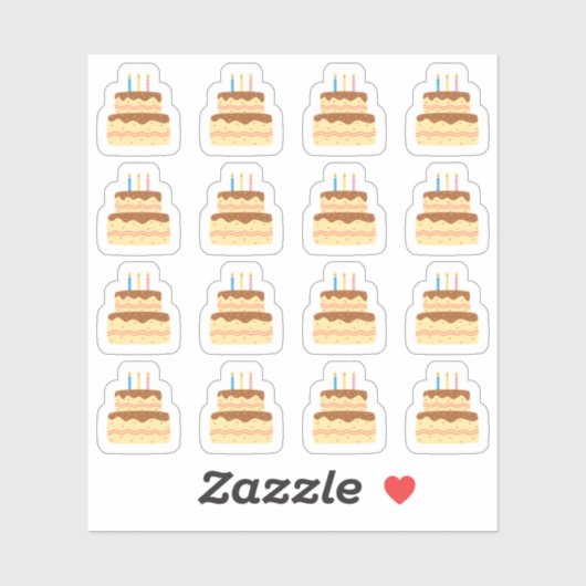 Sticker Calendrier planificateur de rappel de fête d'anniv (Feuille)