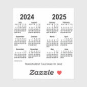 Sticker Calendrier transparent 2024-2025 par Janz (Feuille)