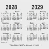 Sticker Calendrier transparent 2028-2029 par Janz (Devant)