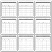 Sticker Calendriers Planificateurs Vierges Non Datés (Devant)