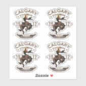 Sticker Calgary Stampede Rode | 6"x 6"- transparent brilla (Feuille)