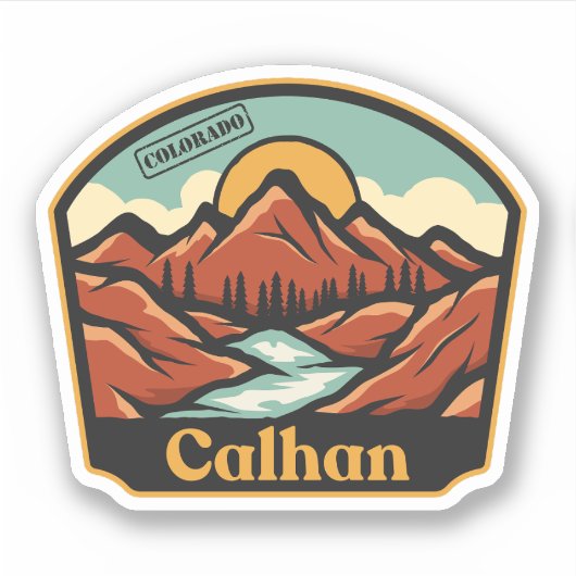 Sticker Calhan, Colorado (Devant)