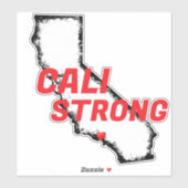 Sticker CALI Bordure rouge forte CA Coeur solide (Feuille)