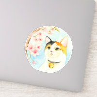Calico Cat Sakura Cerise Blossom