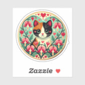 Sticker Calico Chat amour (Feuille)