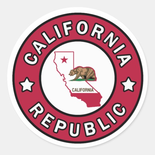 sticker California Republic (Devant)
