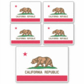 Sticker California State Flag Design (Devant)