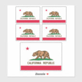 Sticker California State Flag Design (Feuille)