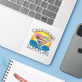 Sticker California Supergirl Sunset Graphic (Ordinateur portable avec iPhone)