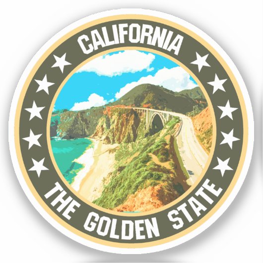 Sticker Californie (Recto)