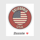 Sticker Californie États-Unis (Feuille)
