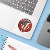 Sticker Californie États-Unis (Ordinateur portable avec iPhone)