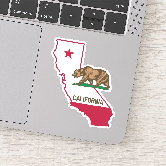 Sticker Californie Grizzly Bear et Star (Détail)