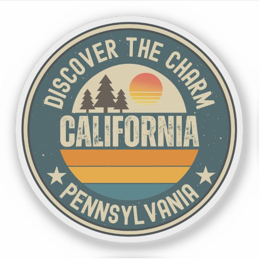 Sticker Californie, Pennsylvanie (Devant)