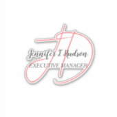 Sticker Calligraphie classique tendance monogramme (Devant)