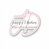 Sticker Calligraphie classique tendance monogramme (Devant)