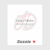 Sticker Calligraphie classique tendance monogramme (Feuille)