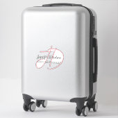 Sticker Calligraphie classique tendance monogramme (Sur valise)