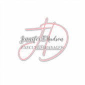 Sticker Calligraphie classique tendance monogramme (Devant)