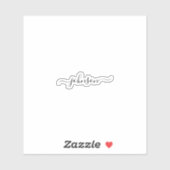 Sticker Calligraphie de nom personnalisé (Feuille)