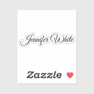 Sticker Calligraphie Elegant noir & blanc Rétro