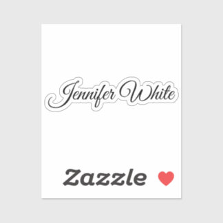 Sticker Calligraphie Elegant noir & blanc Rétro