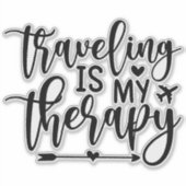 Sticker Calligraphie esthétique amusante des devis de voya (Devant)