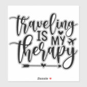 Sticker Calligraphie esthétique amusante des devis de voya (Feuille)