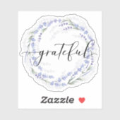 Sticker Calligraphie Grateful Lavender Wreath (Feuille)
