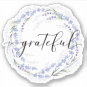 Sticker Calligraphie Grateful Lavender Wreath (Devant)