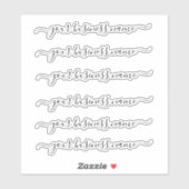 Sticker Calligraphie manuscrite Votre nom d'entreprise Per (Feuille)