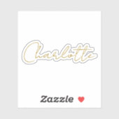 Sticker Calligraphie or couleur gris Personnalisé Edition  (Feuille)