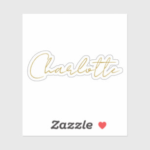 Sticker Calligraphie or couleur gris Personnalisé Edition 