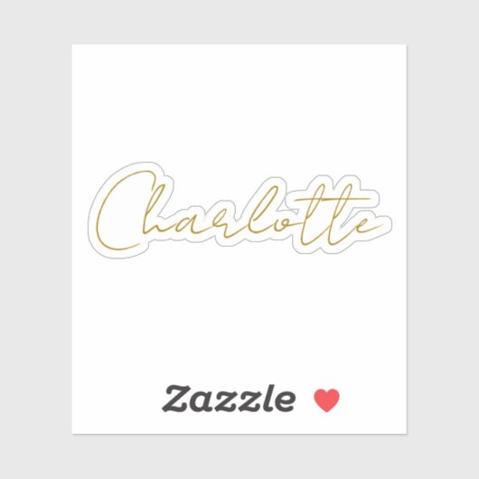 Sticker Calligraphie or couleur gris Personnalisé Edition (Feuille)