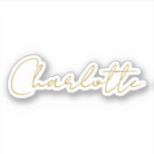 Sticker Calligraphie or couleur gris Personnalisé Edition (Devant)