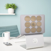 Sticker Calligraphie personnalisable Kraft 6 cm 2,36 pouce (Ordinateur portable sur le bureau)