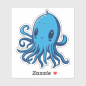 Sticker Calmar bleu (Feuille)